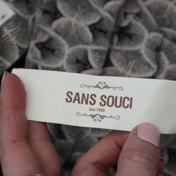 Sans Souci Skirt Womens M Black Flat Front Pockets Back Zip Above Knee A Line - Picture 5 of 16